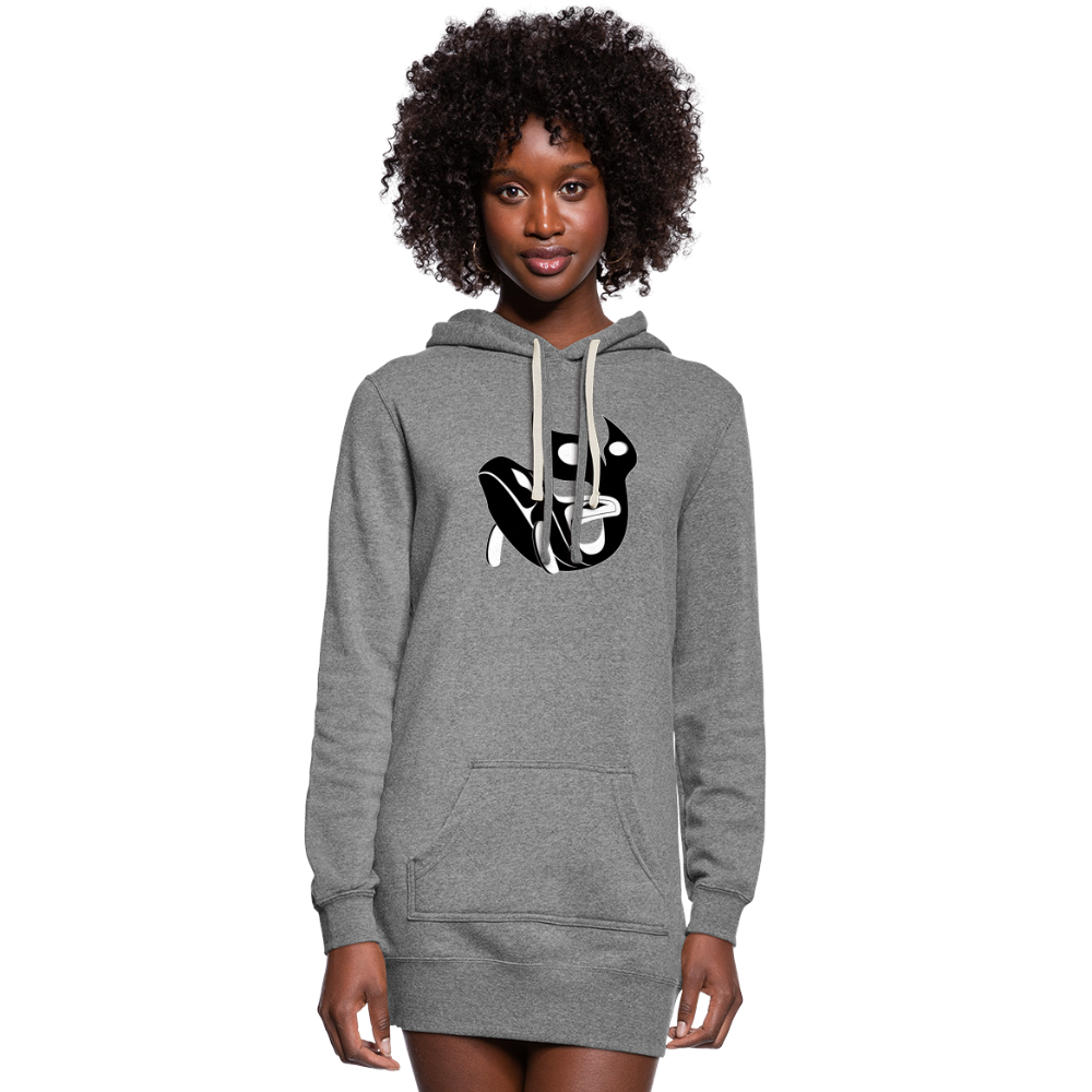 Women's Heather Grey Orca Hoodie Dress - heather gray