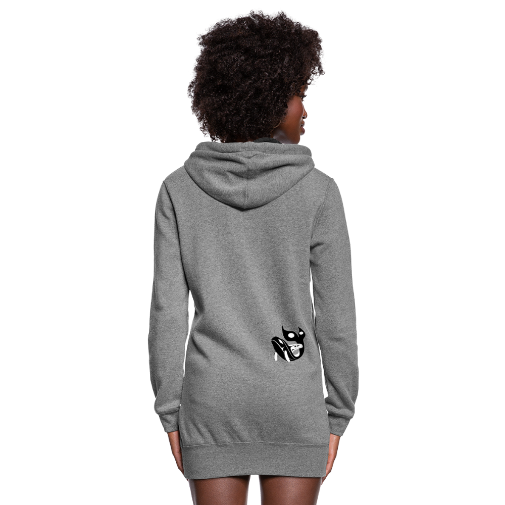 Women's Heather Grey Orca Hoodie Dress - heather gray