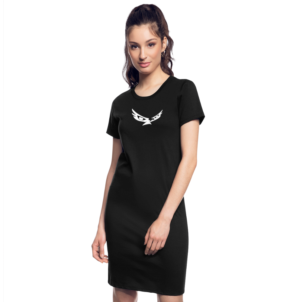 Women's Cotton Eagle T-Shirt Dress - black