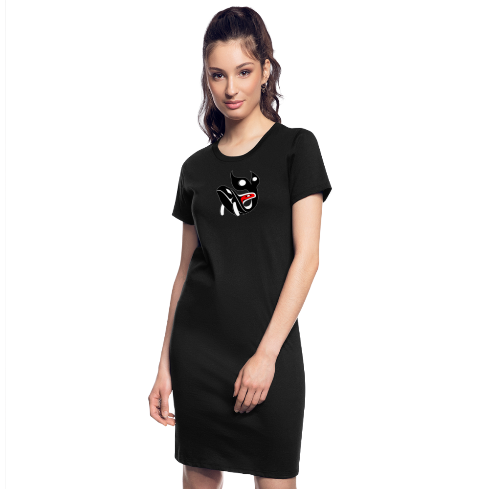 Women's Orca T-Shirt Dress - black