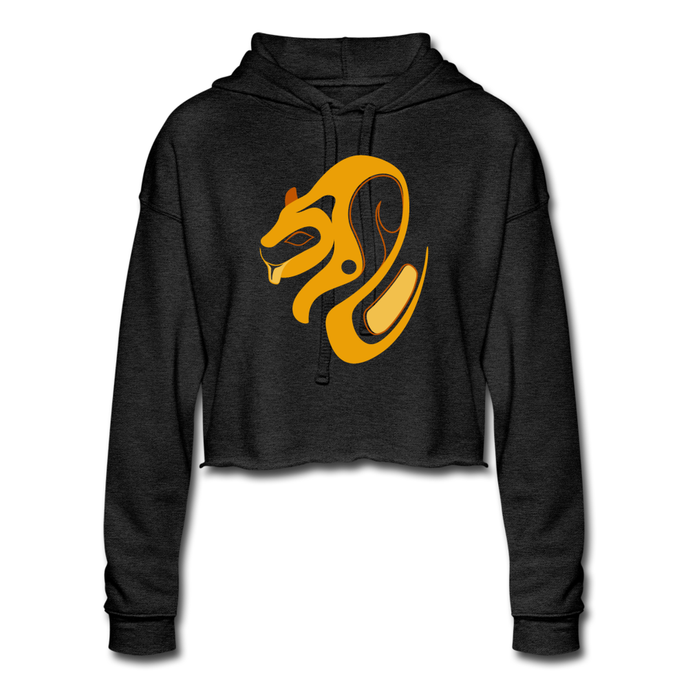 Women's Cropped Hoodie - deep heather