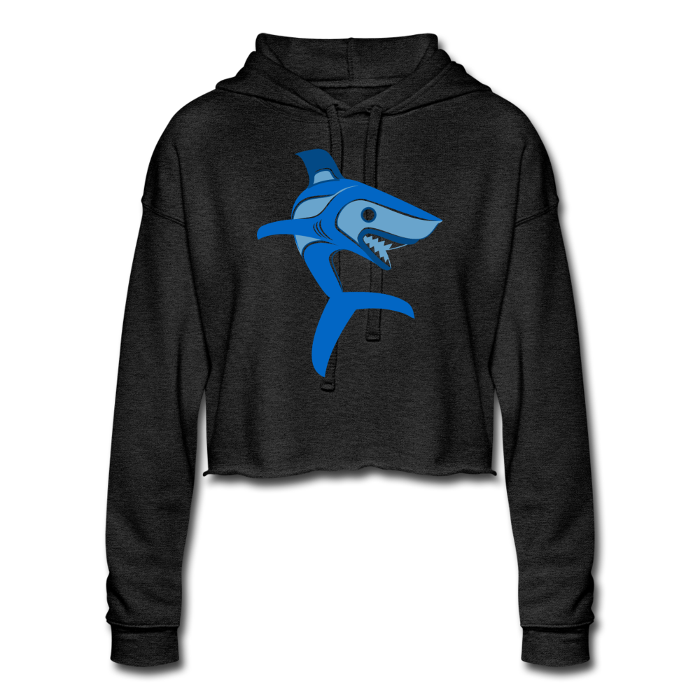 Women's Cropped Hoodie - deep heather