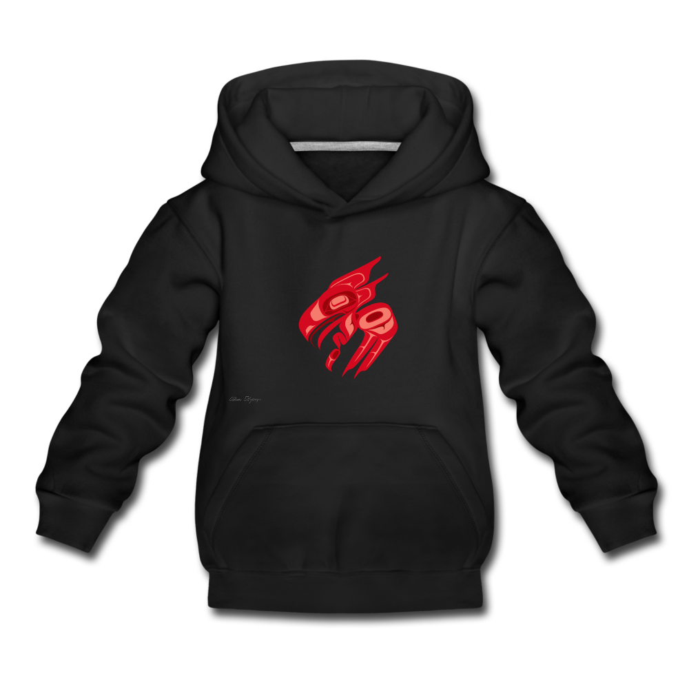 red raven Kids‘ Premium Hoodie - black
