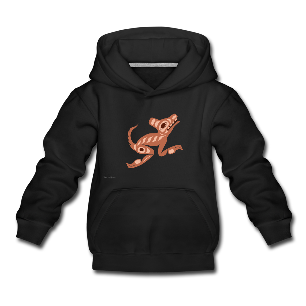 bronze coyote Kids‘ Premium Hoodie - black