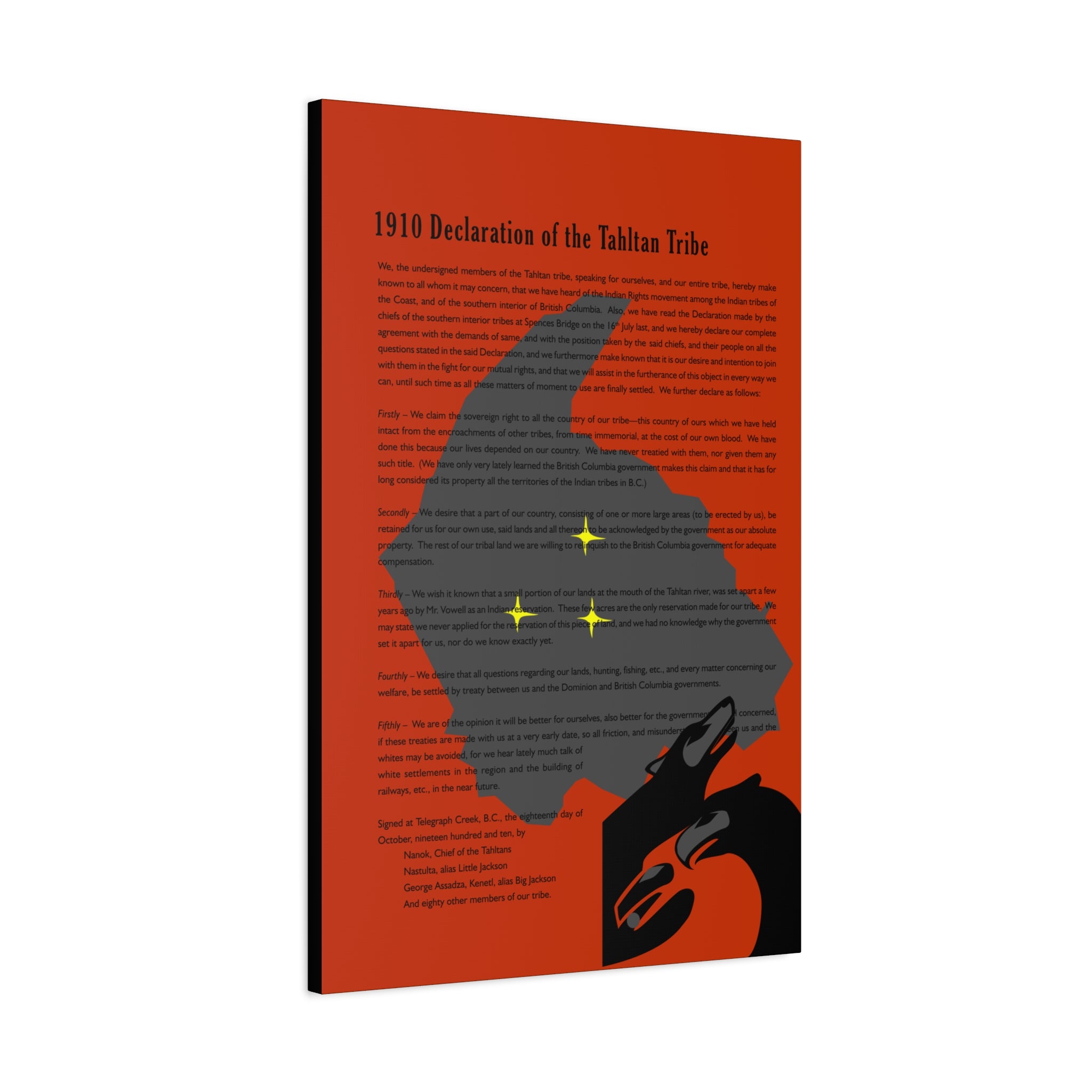 Tahltan Declaration vs2 Matte Canvas Wall Art 2026