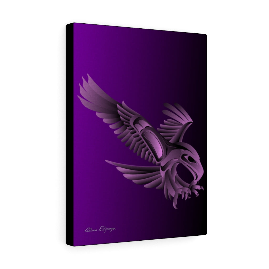 Eagle Hunting on Purple Canvas Gallery Wraps