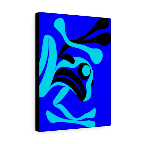 The Story Teller on Blue Canvas Gallery Wraps