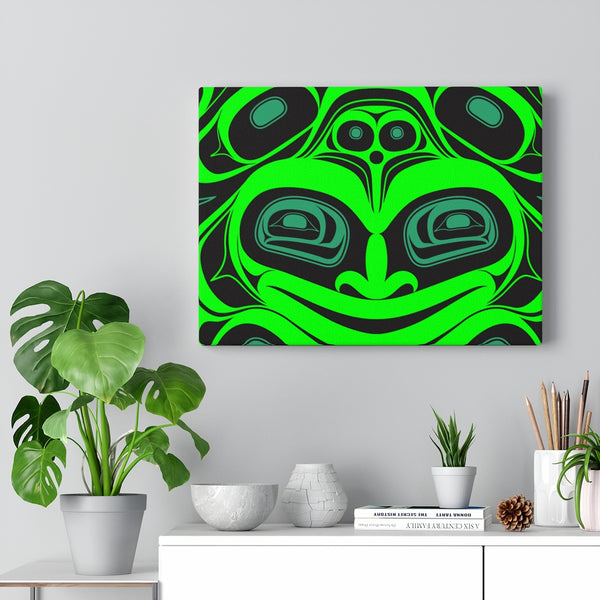 Lime Wise Frog Canvas