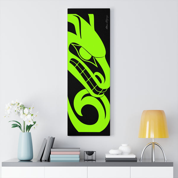 Green fire dragon on Canvas Gallery Wraps