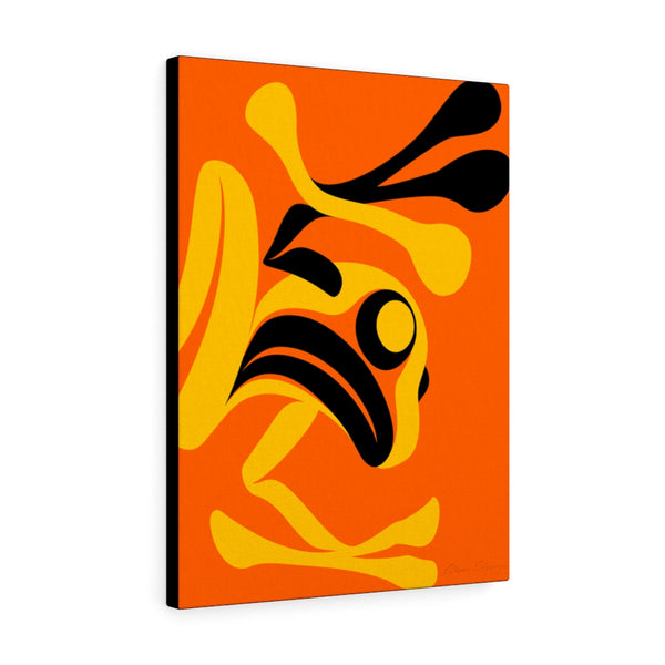 The Story Teller on Orange Canvas Gallery Wraps