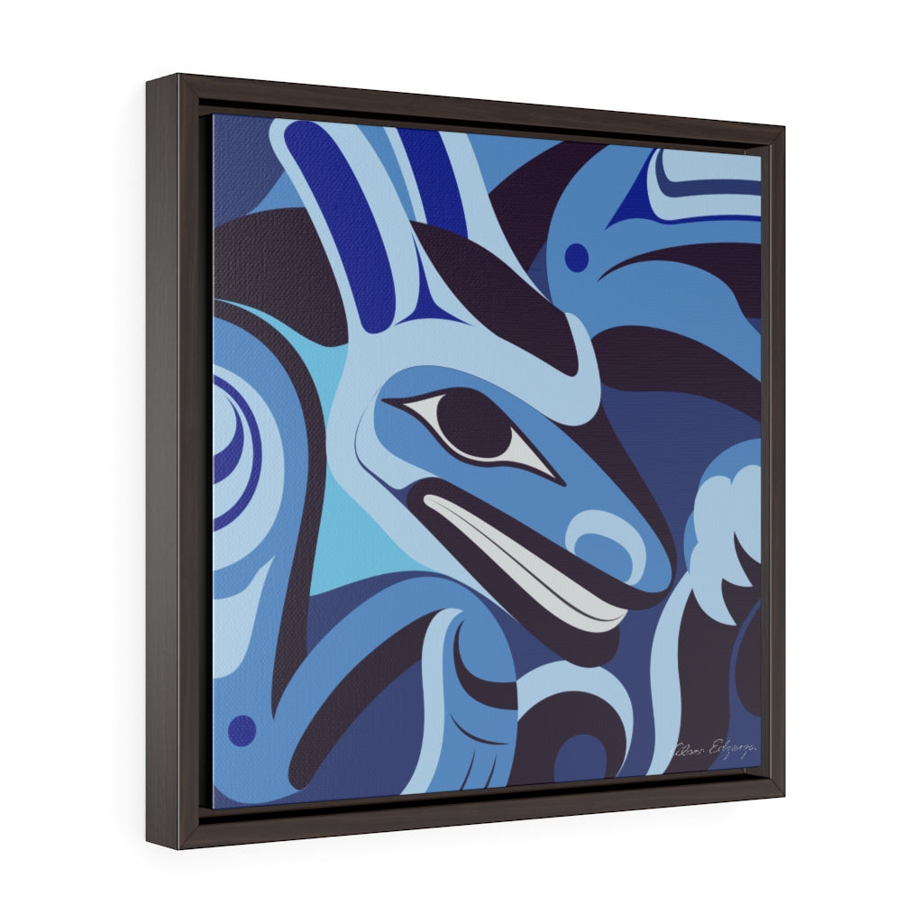 Formite on Blue Framed Premium Gallery Wrap Canvas