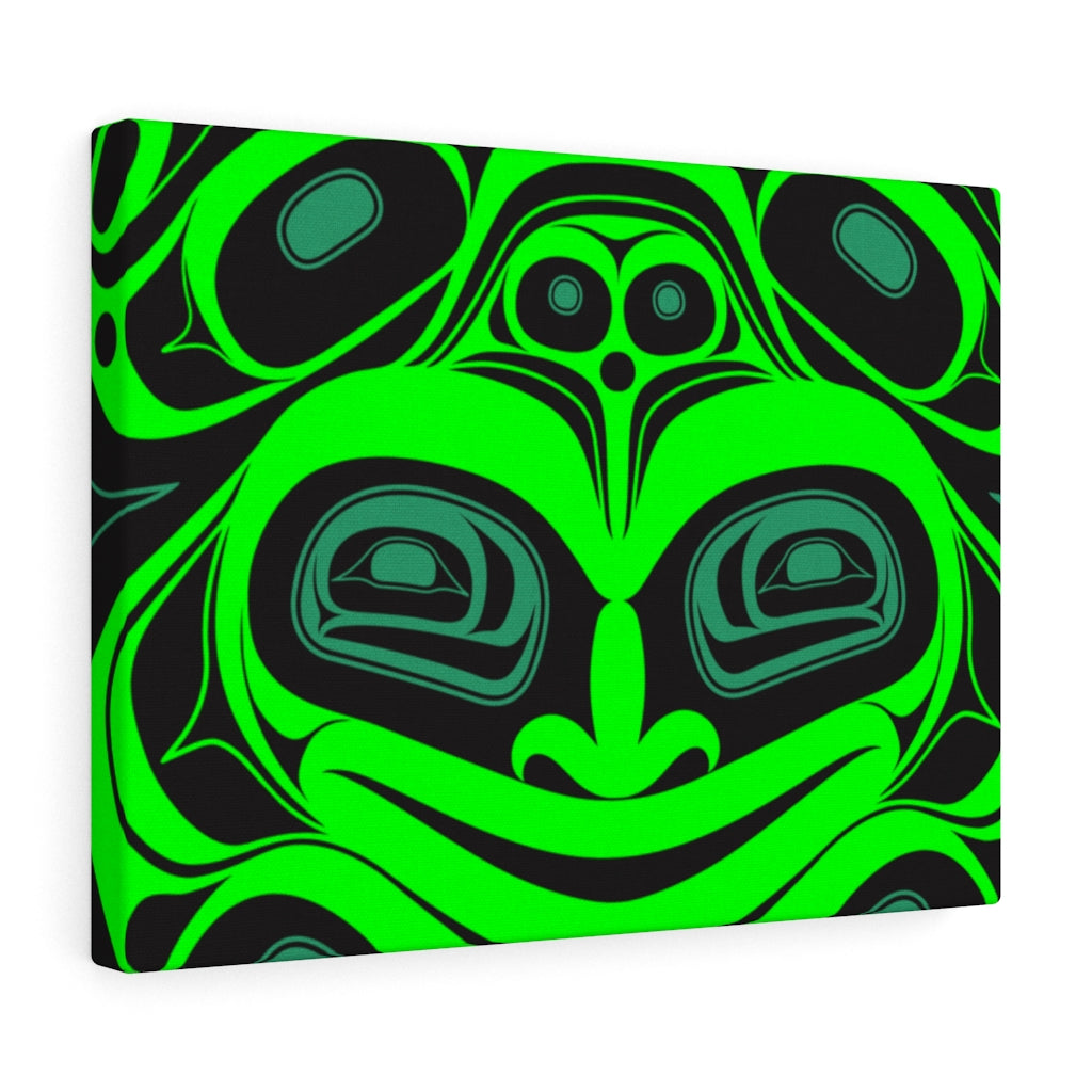 Lime Wise Frog Canvas