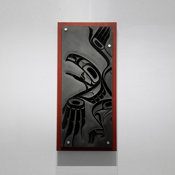Raven Dancer - Red Cedar and Black Glass