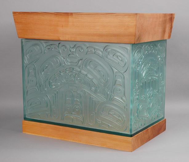 Sea Monster Chest - Carved Glass and Cedar