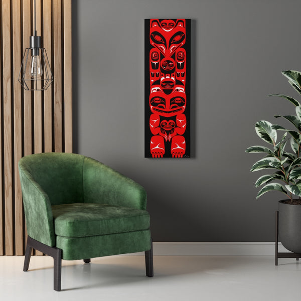Raven and the Bear Totem 2021 Canvas