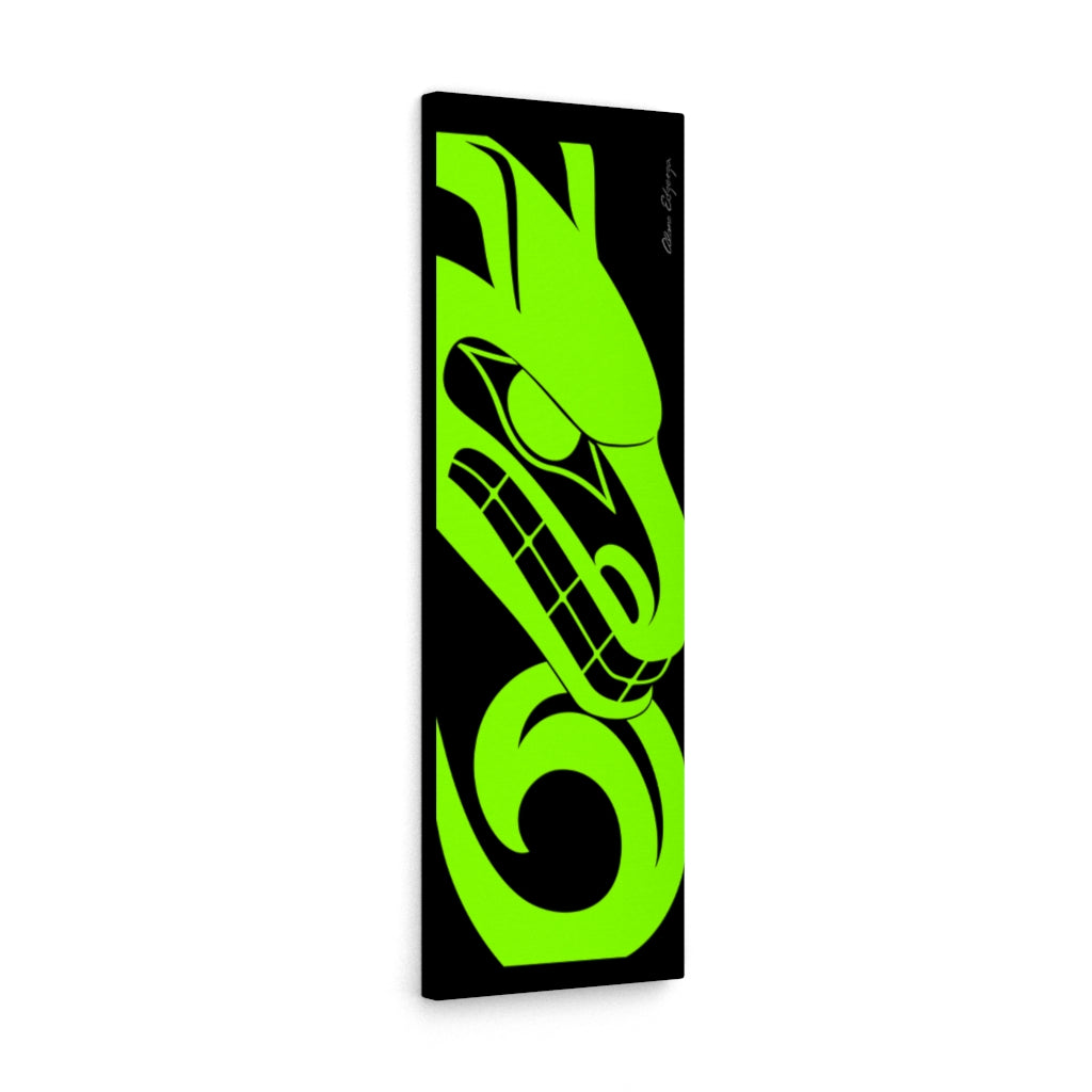 Green fire dragon on Canvas Gallery Wraps