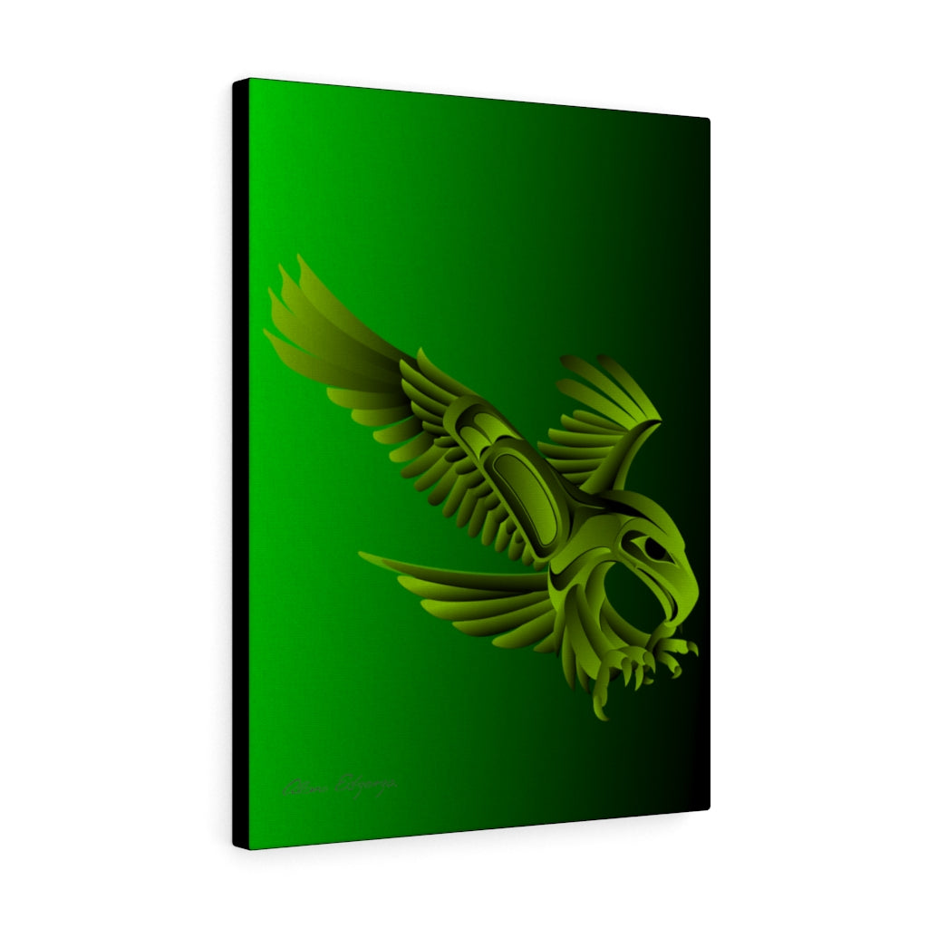 Eagle Hunting on Green Canvas Gallery Wraps