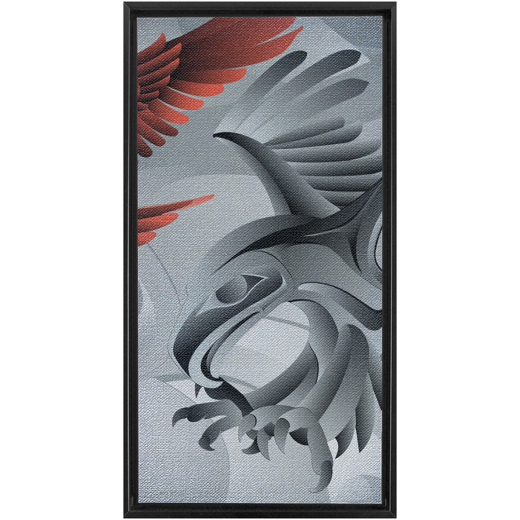 Eagle Landing 2 of 3 Stretched and Framed Canvas