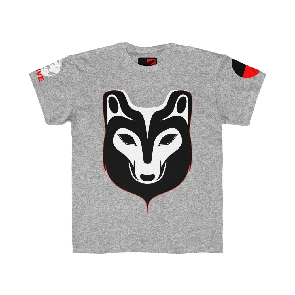 Youth Regular XS-XL Fit Cotton Wolf Tee