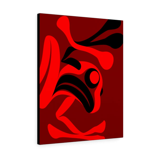 The Story Teller on Red Canvas Gallery Wraps