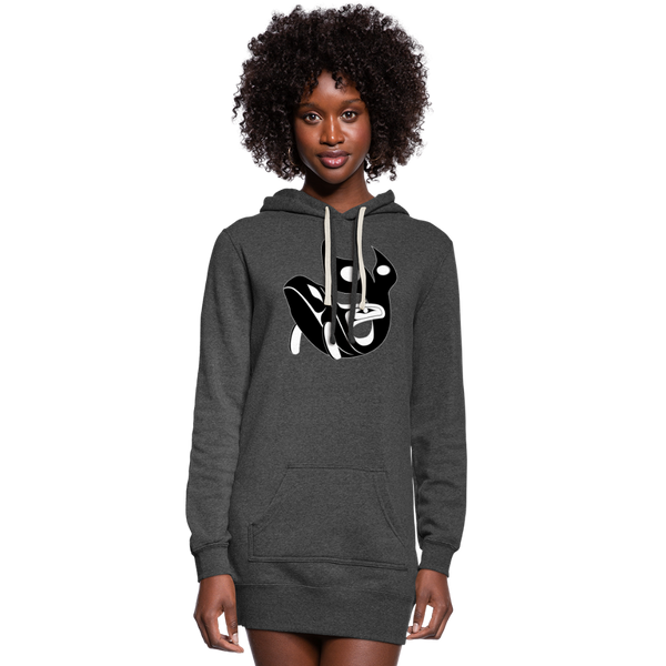 Women's Orca Hoodie Dress - heather black