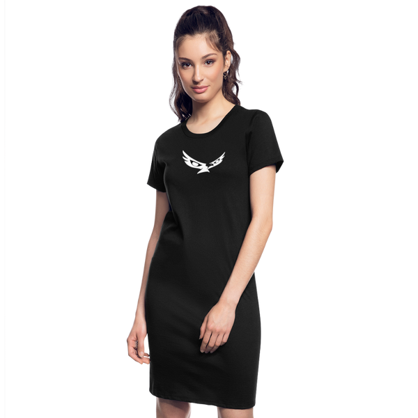 Women's Cotton Eagle T-Shirt Dress - black