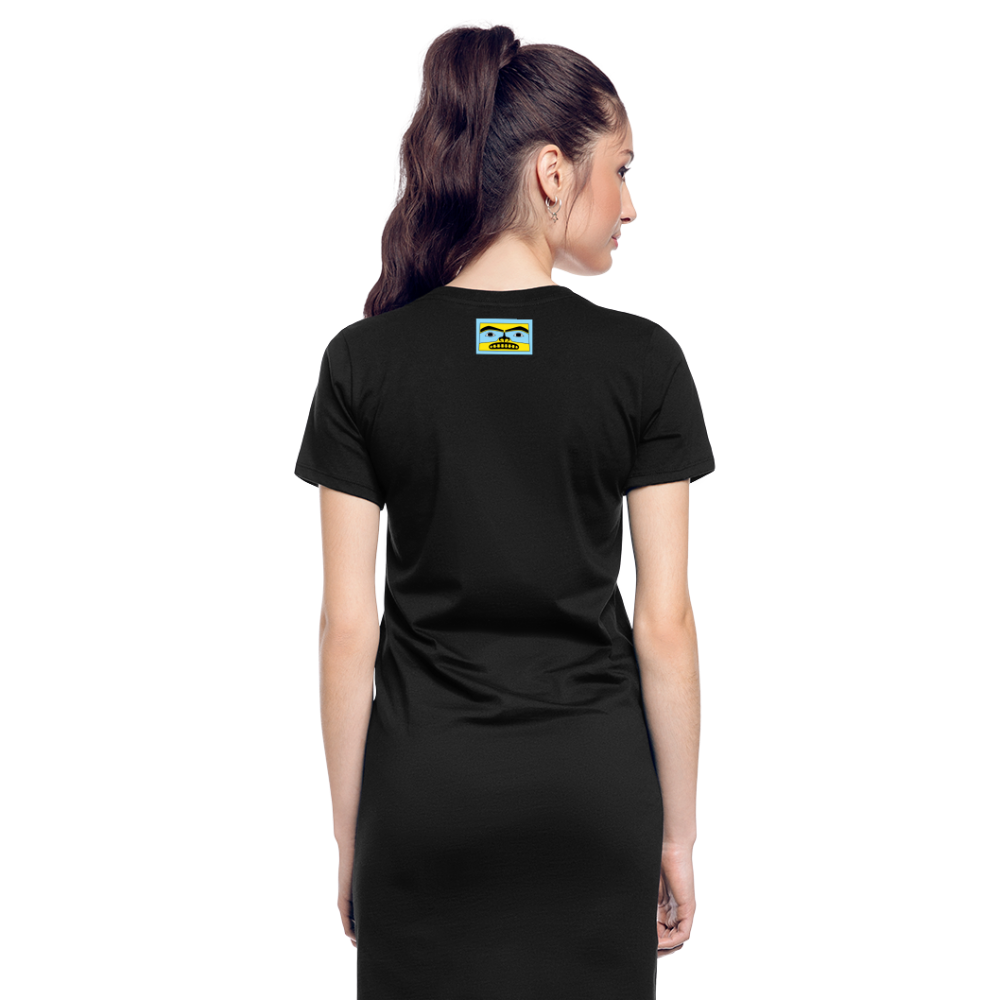 Women's Cotton Eagle T-Shirt Dress - black