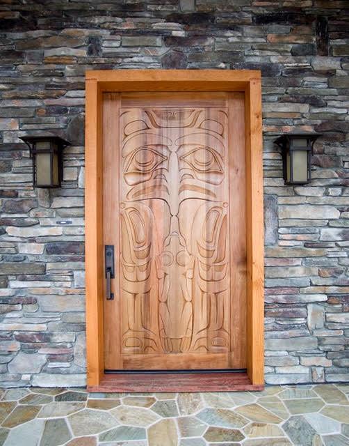 Eagle and Frog  Cedar Door