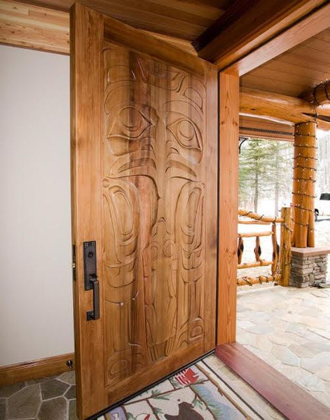 Eagle and Frog  Cedar Door
